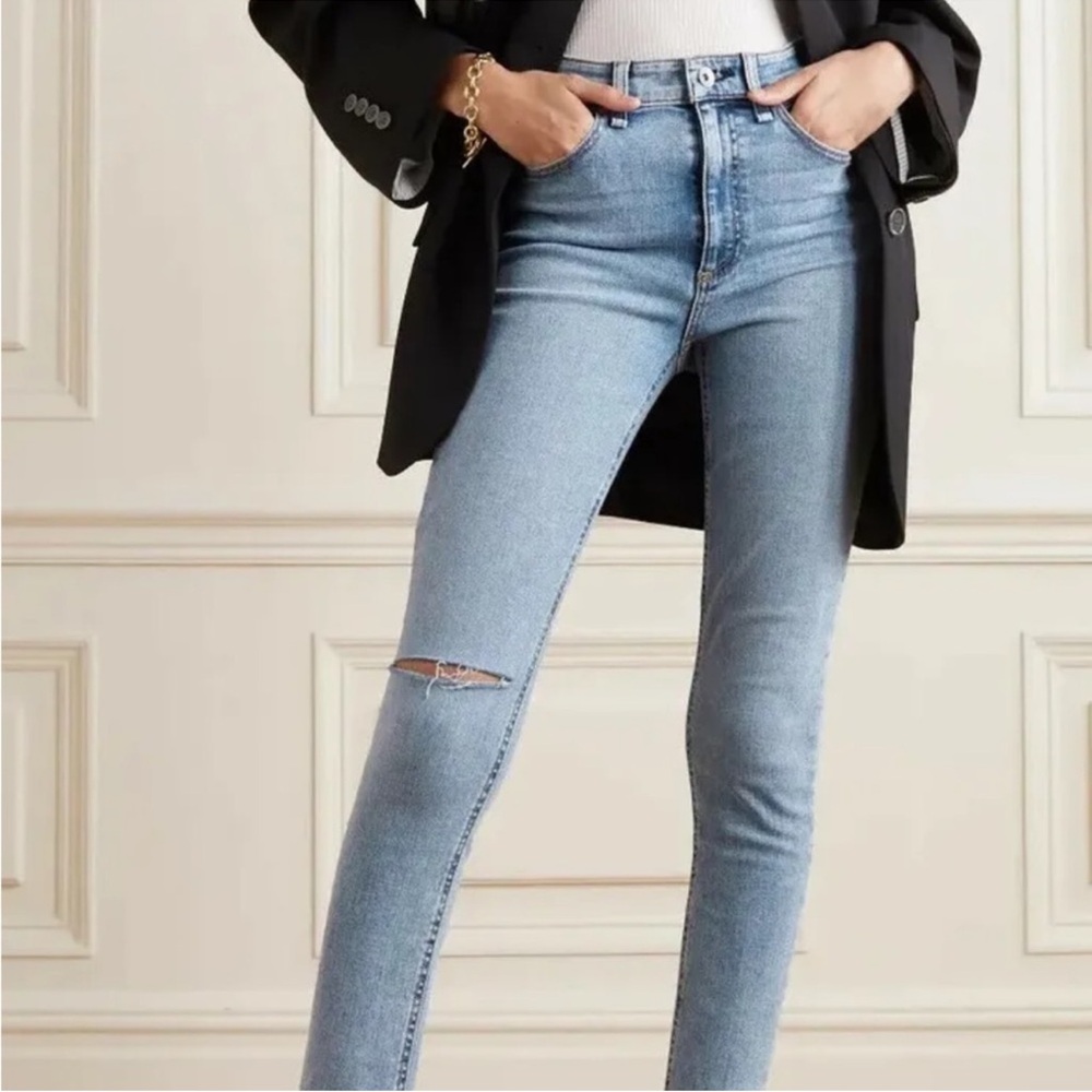 RAG and BONE Jean Nina High Rise Skinny Stretch Jean Montrose Sz 28 NEW - Picture 2 of 7